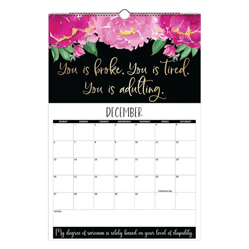 🏆Christmas Pre Sale 49% OFF - Here We F*cking Go Again: 2026 Swear Calendar for Tired-Ass Women