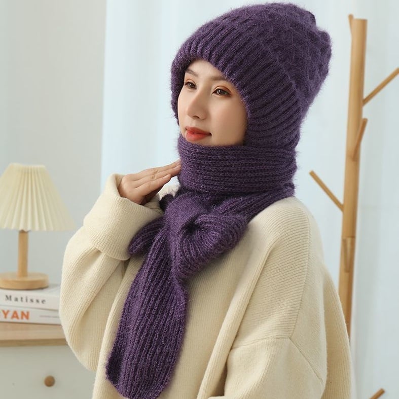 🔥🎅EARLY CHRISTMAS SALE -49% OFF🎄Winter Versatile Knitted Hooded Scarf for Women