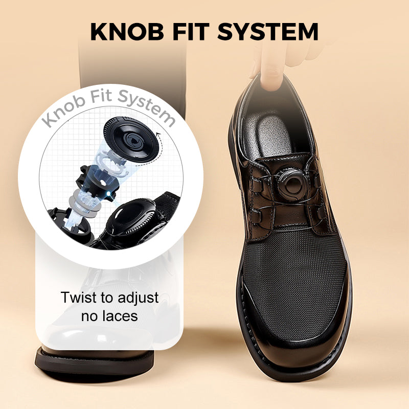 💥Free Shipping ✈️Knob Design Breathable Mesh Leather Shoes