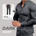 Men's Solid Color Lapel Long Sleeve Button-Down Shirts