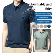 👕 HOT SALE — Men's Ice Silk Stretch Shirt ❄️ Cool & Comfortable