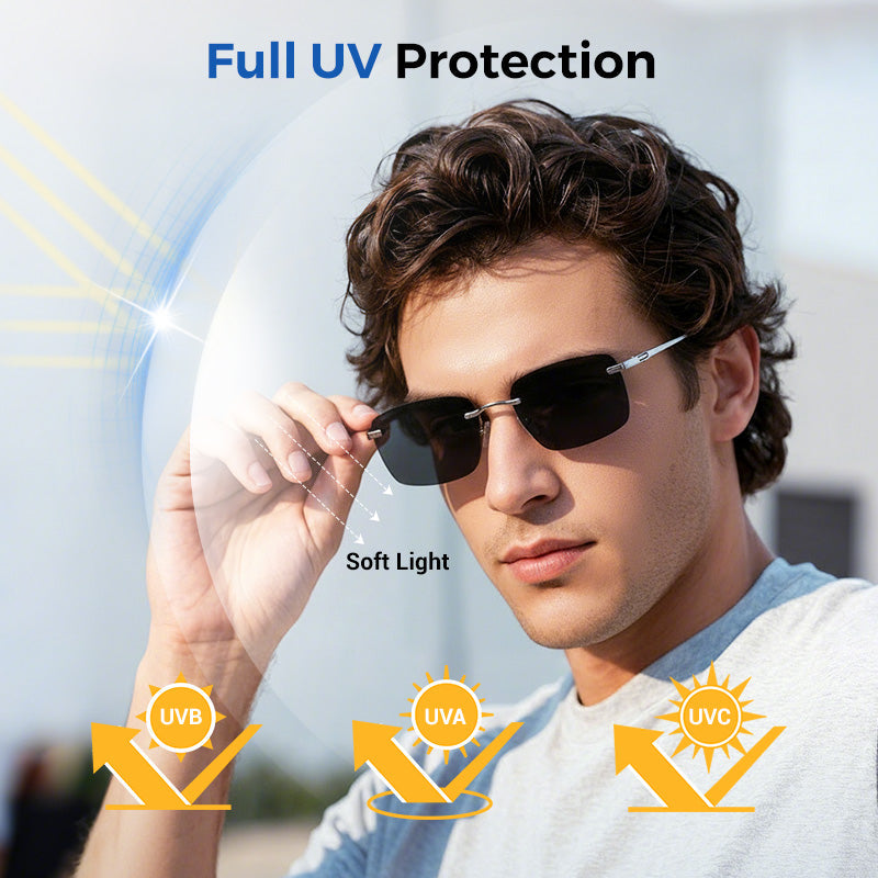Today's Flash Sale⚡Fashionable Frameless HD Crystal Stone Polarized Sunglasses