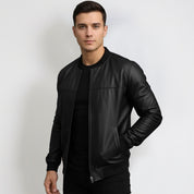 Men's Black Leather Jacket