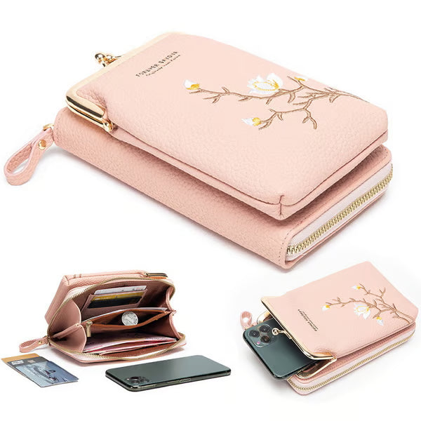 👜Big Sale Today: Get 53% OFF!!✨️Women Sling Cross-Body Wallet with Mobile Cell Phone Holder