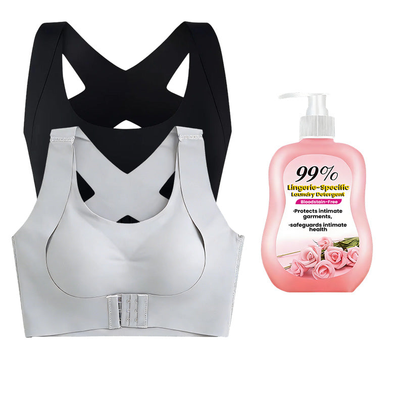 🎉LAST DAY SALE -70% OFF⚡Front Closure Cross-Back Wireless Posture Bra