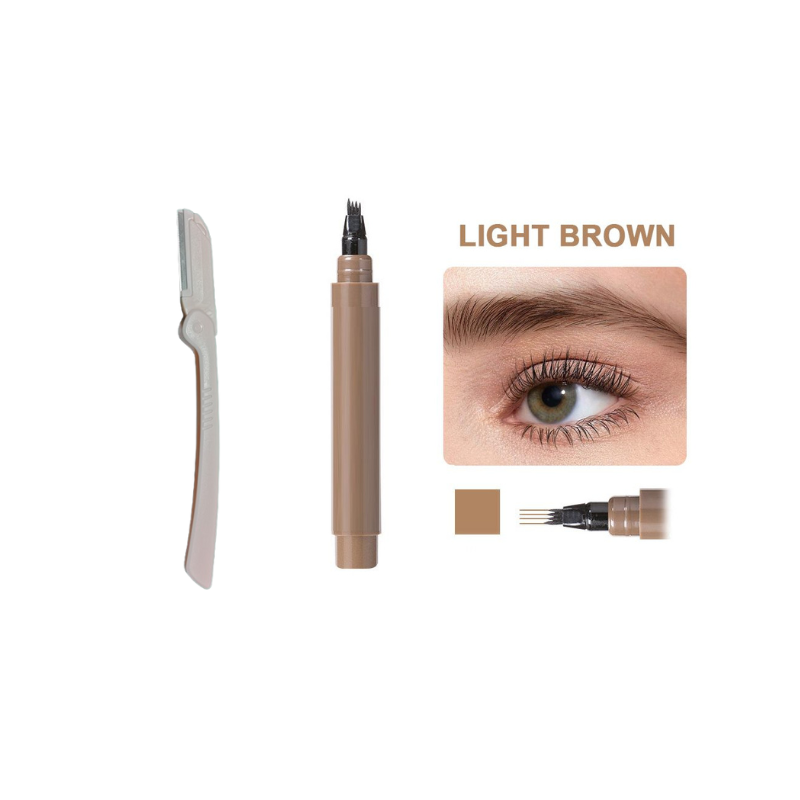 💄✨Waterproof 4-in-1 Beard & Eyebrow Pen - Lasting & Smudge-Free