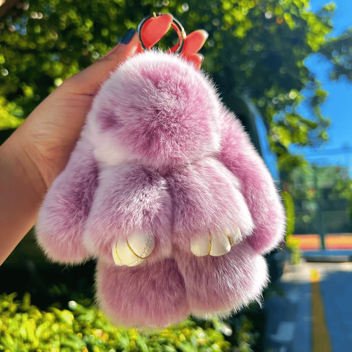 🐰60% OFF NOW! 🏆 Handmade Soft Bunny PomPom Charms – Adorable Design, Premium Yarn & Perfect for Bags/Keys 🎀