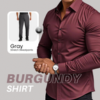 Men's Solid Color Lapel Long Sleeve Button-Down Shirts