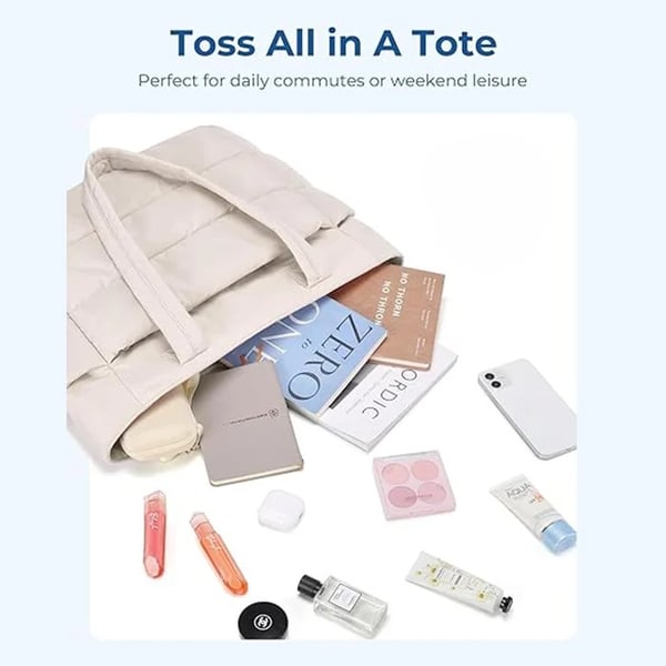 👜Women's Waterproof Quilted Bubble Design Tote Bag