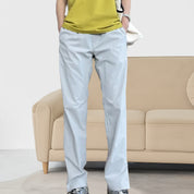 Neutral Side-Zip Cargo Pants with Slit