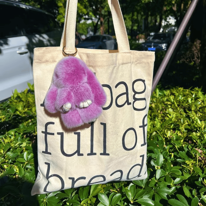 🐰60% OFF NOW! 🏆 Handmade Soft Bunny PomPom Charms – Adorable Design, Premium Yarn & Perfect for Bags/Keys 🎀