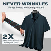 👑Fliwos Men’s Breathable Casual Lapel Wrinkle-free T-shirt