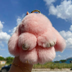 🐰60% OFF NOW! 🏆 Handmade Soft Bunny PomPom Charms – Adorable Design, Premium Yarn & Perfect for Bags/Keys 🎀