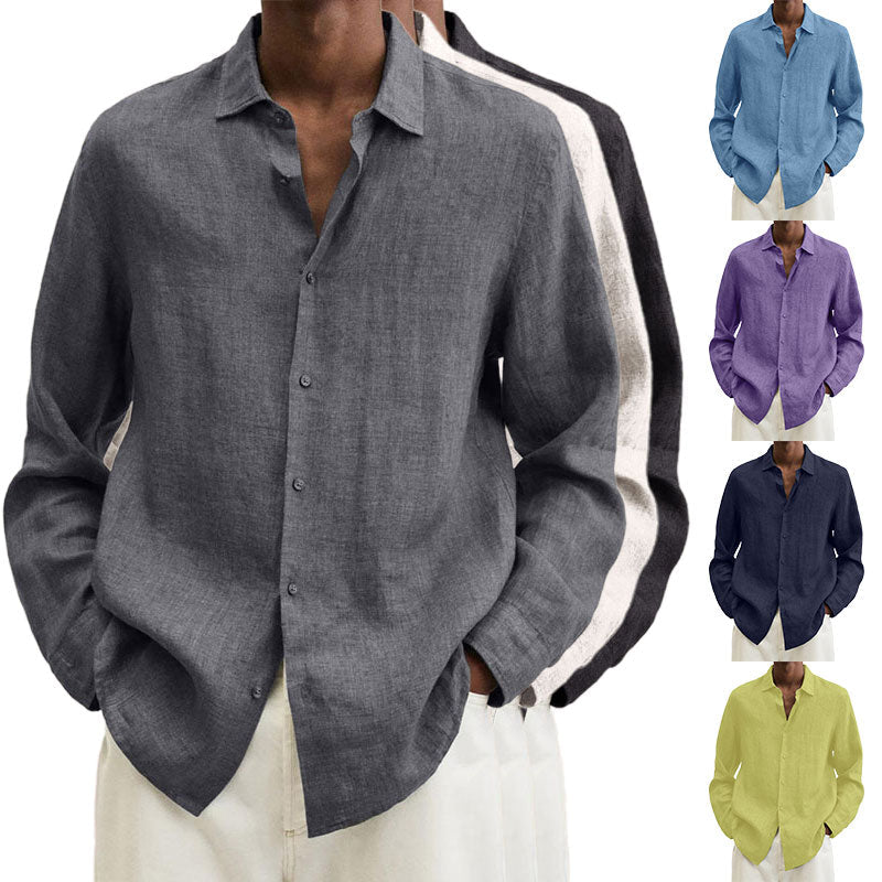 👕Versatile Choice🌞Men's Linen Long Sleeve Shirt👔
