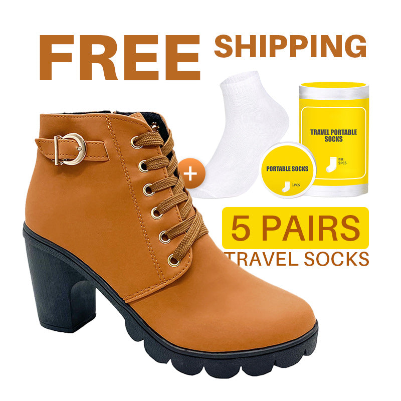 Women's Sole Chunky Heel Boots