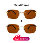 Today's Flash Sale⚡Fashionable Frameless HD Crystal Stone Polarized Sunglasses