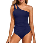 💖LAST DAY SPECIAL PRICE: ￡12.99!!💖Women's Cutout One Shoulder One Piece Swimsuit👙