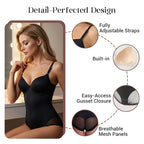 🏆Shapewear Bodysuit with Bra | Ruched Slimming Adjustable Waist✨