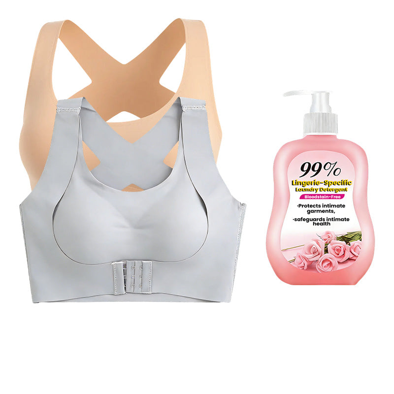 🎉LAST DAY SALE -70% OFF⚡Front Closure Cross-Back Wireless Posture Bra