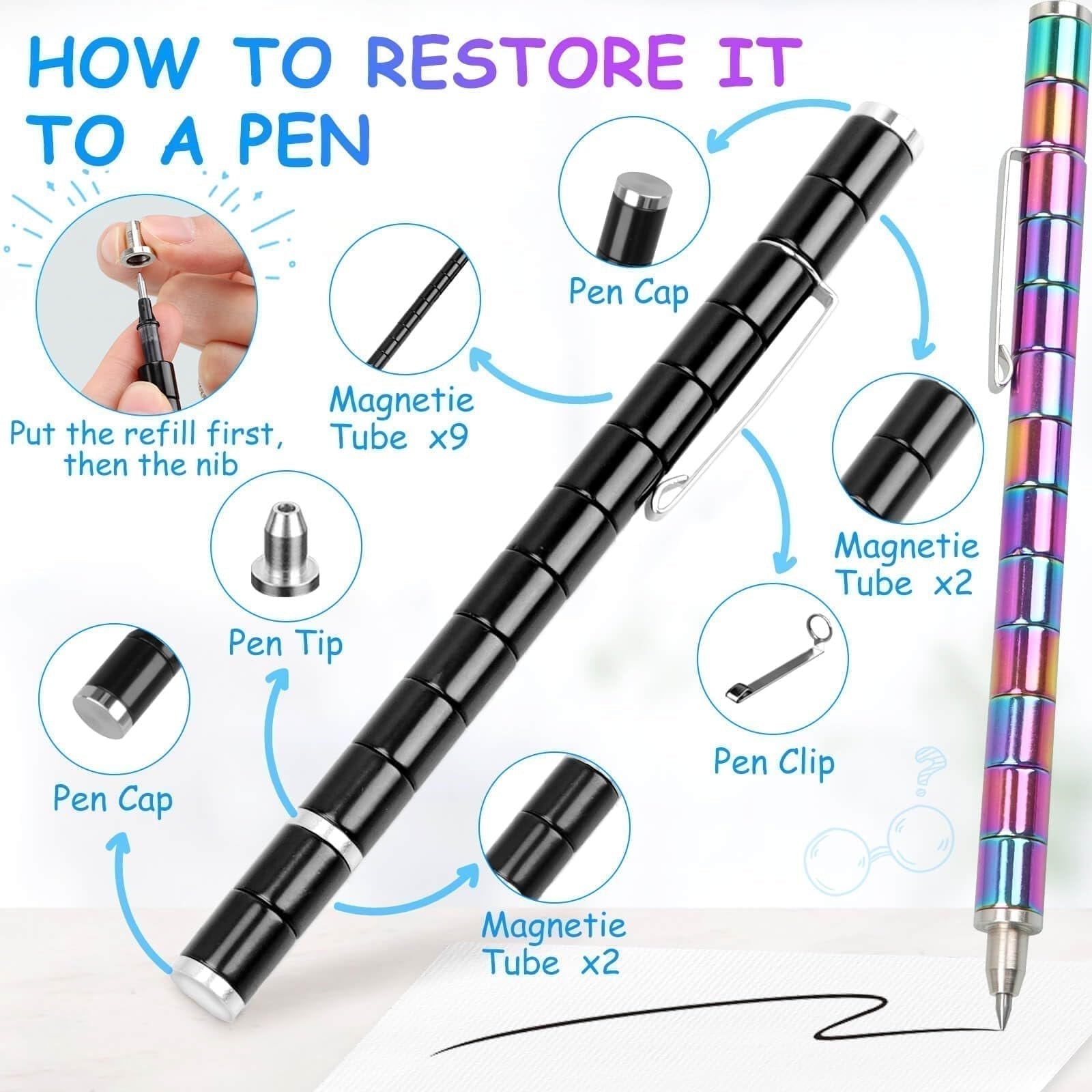 🎅Christmas gifts🎁|Magnetic Fidget Pen🖊️