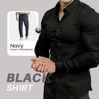 Men's Solid Color Lapel Long Sleeve Button-Down Shirts