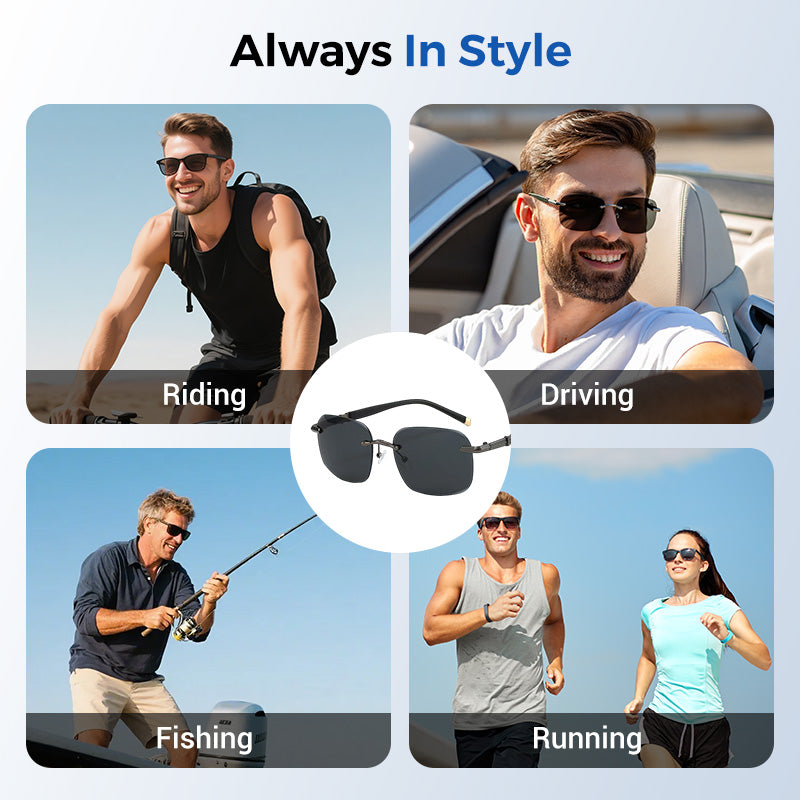 Today's Flash Sale⚡Fashionable Frameless HD Crystal Stone Polarized Sunglasses