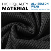 Men's Half-Zip Knit Stand Collar Textured Long Sleeve