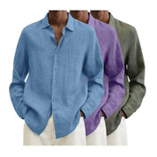 👕Versatile Choice🌞Men's Linen Long Sleeve Shirt👔