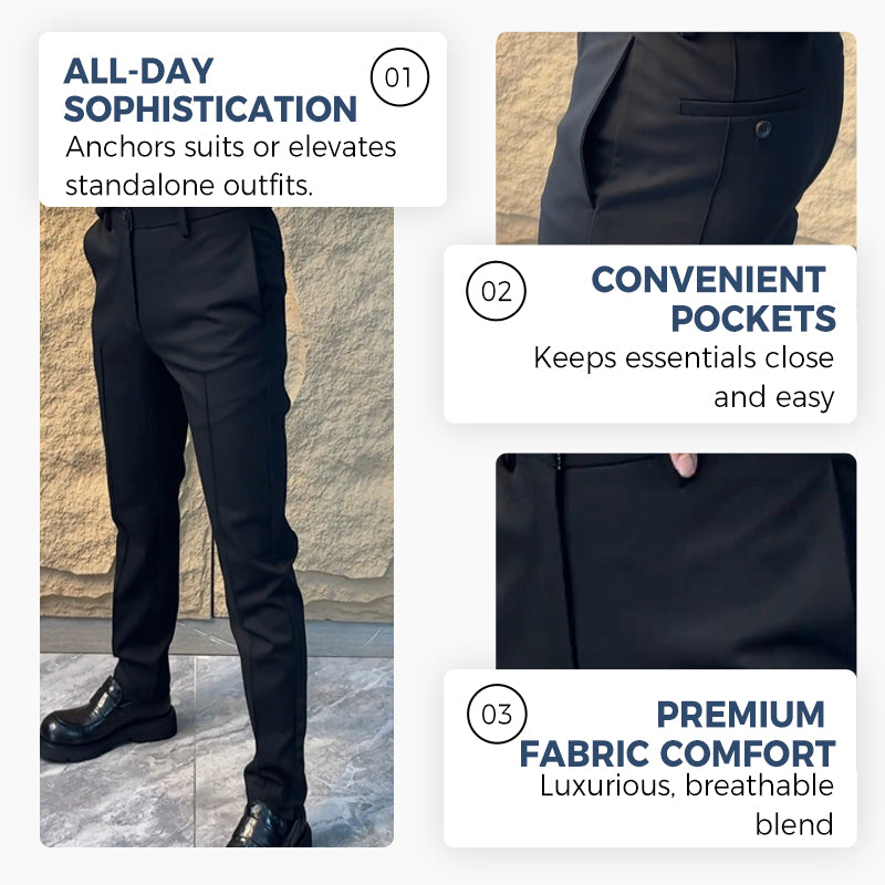 🔥Classic and Stylish✨Men's Solid Color Suit Pants