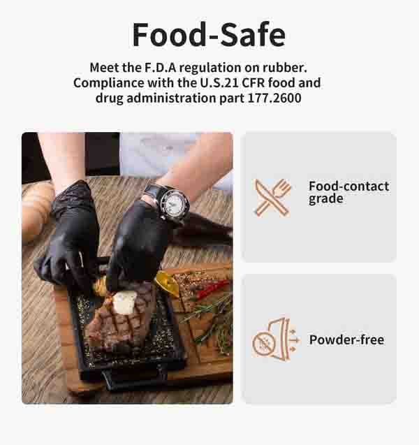 🔥Christmas Sale 49% OFF🎅100/50PCS Black Nitrile Disposable Glove