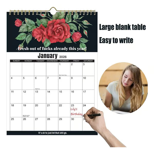 🏆Christmas Pre Sale 49% OFF - Here We F*cking Go Again: 2026 Swear Calendar for Tired-Ass Women