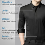 ✨👔2025 New Men's Classic Shirt with Hidden Zipper/ Easy to Put On and Take Off