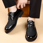 💥Free Shipping ✈️Knob Design Breathable Mesh Leather Shoes