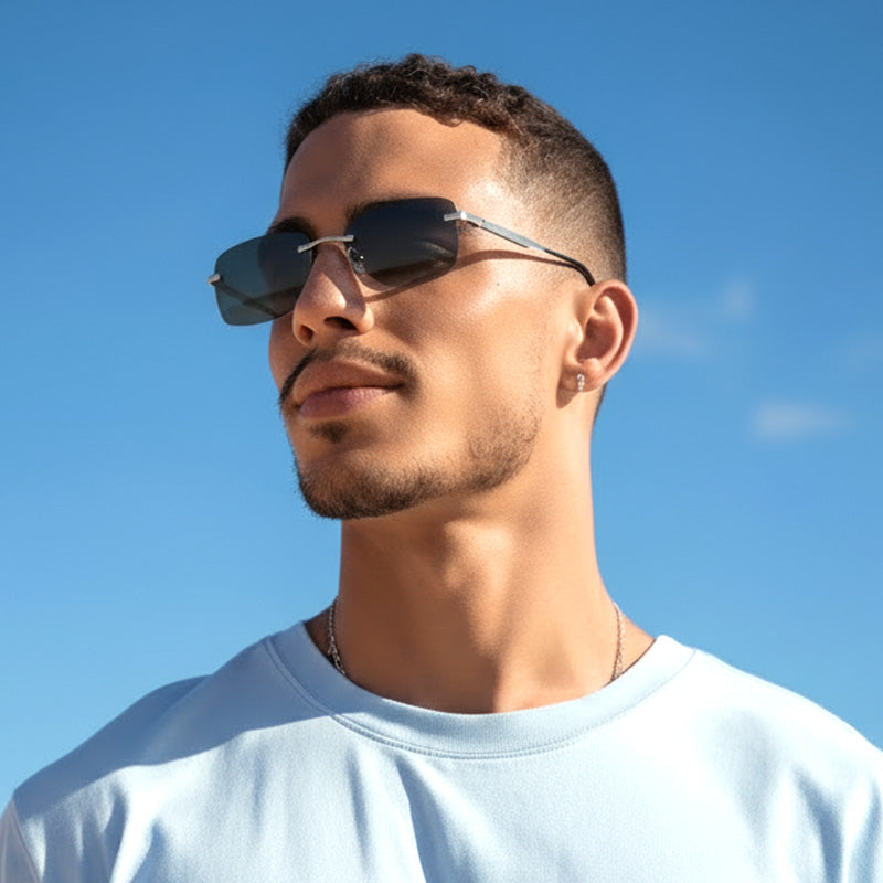 Today's Flash Sale⚡Fashionable Frameless HD Crystal Stone Polarized Sunglasses