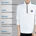 Men's Half-Zip Stand Collar Diamond Embroidered Jacket