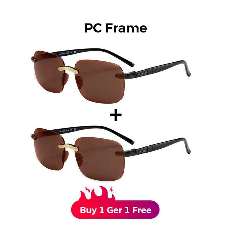 Today's Flash Sale⚡Fashionable Frameless HD Crystal Stone Polarized Sunglasses