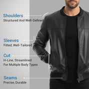 Men's Black Leather Jacket
