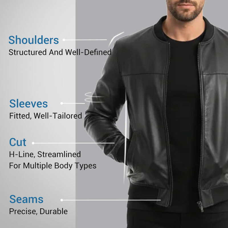 Men's Black Leather Jacket