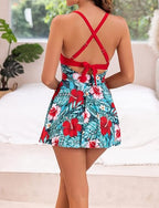 🎁New arrival 50% OFF💥🩱Women's Cutout One Piece Skirt Swimsuit