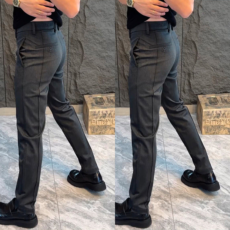 🔥Classic and Stylish✨Men's Solid Color Suit Pants