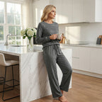 🔥LAST DAY 60% OFF✨Women's Crew Neck Top & Drawstring Pants Set