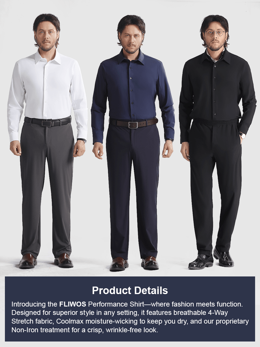 💥CLEARANCE👑Fliwos Men's TriProof Stretch Iron-free Shirts