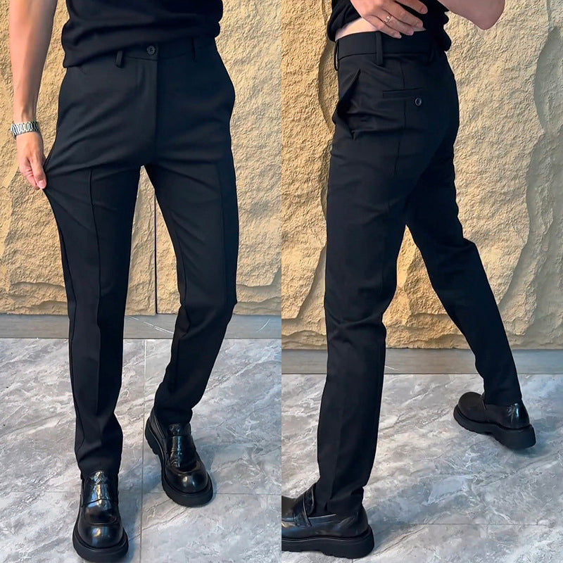 🔥Classic and Stylish✨Men's Solid Color Suit Pants