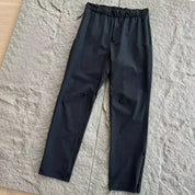 Neutral Side-Zip Cargo Pants with Slit