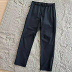 Neutral Side-Zip Cargo Pants with Slit