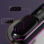 💁‍♀️Wireless Ceramic Hair Straightening Comb – Fast Heating, Anti-Frizz & Tangle-Free Design ✨
