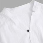 Men's Cotton Linen 2-Piece Set - Casual Top & Pants