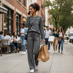 🔥LAST DAY 60% OFF✨Women's Crew Neck Top & Drawstring Pants Set