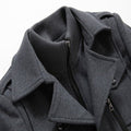 ⏳Time-Limited Special⏰Men's Business Woolen Coat Fashion Double Neck Medium And Long Woolen Coat