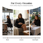 Women's Mock Neck Knit A-Line Mini Dress